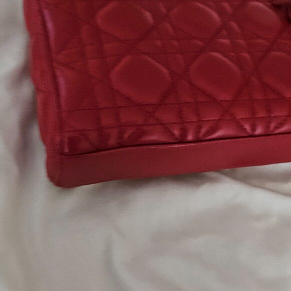 Christian Dior East and West red leather bag - Picture 5 of 12